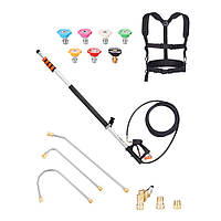 VEVOR Телескопічна струменева труба Телескопічна фурма Телескопічна штанга Очищувач високого тиску 6358 мм