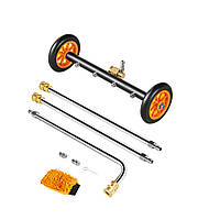 VEVOR 415 мм мийка високого тиску очищувач днища 2 колеса 2 подовжені трубки 323185