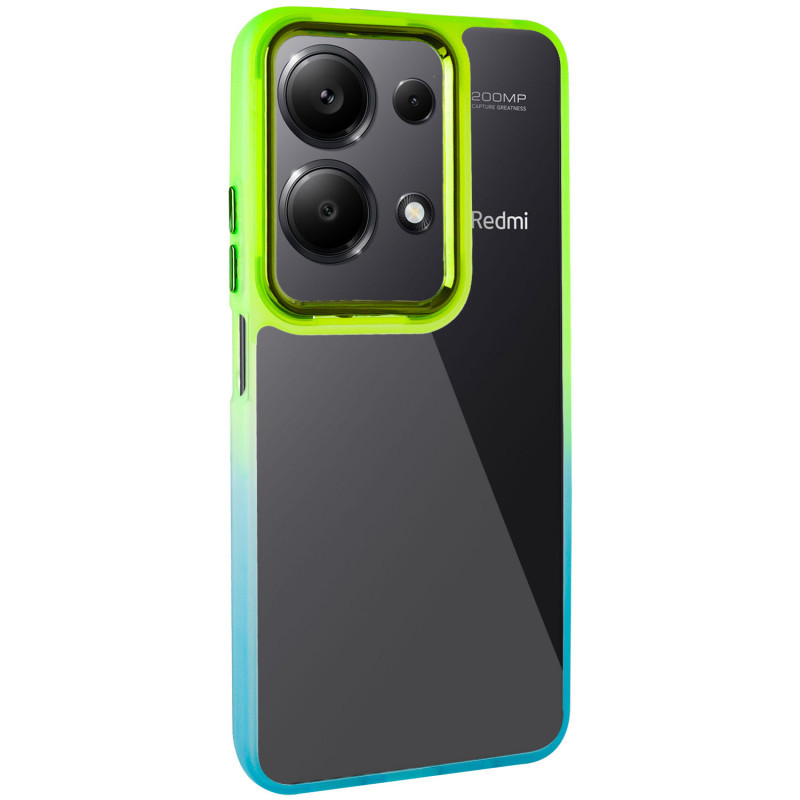 Чохол TPU+PC Fresh sip series для Xiaomi Redmi Note 13 Pro 4G / Poco M6 Pro 4G / Note 14S Бірюзовий / Лимонний