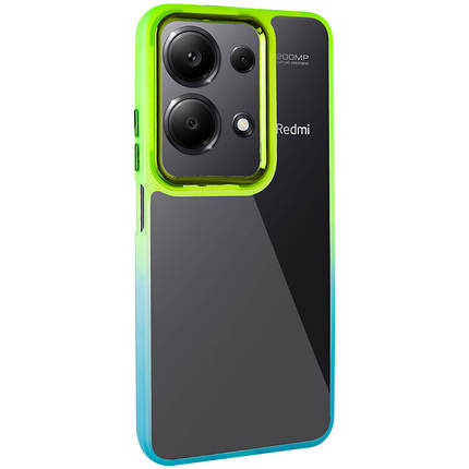 Чохол TPU+PC Fresh sip series для Xiaomi Redmi Note 13 Pro 4G / Poco M6 Pro 4G / Note 14S Бірюзовий / Лимонний, фото 1