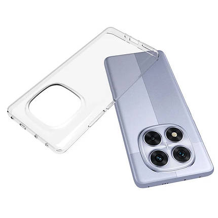 TPU чохол Epic Transparent 1,5mm для Xiaomi Redmi Note 14 Pro 5G Безбарвний (прозорий), фото 2