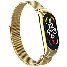 Ремінець Milanese Loop Design для Xiaomi Mi Band 7 Gold, фото 4