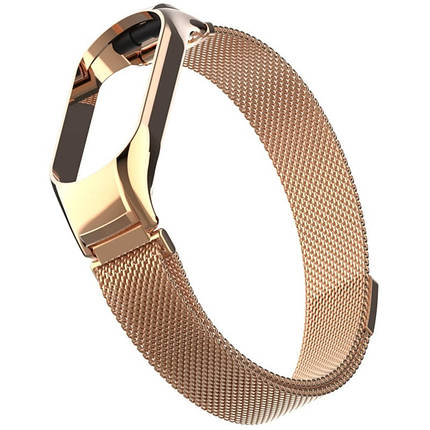 Ремінець Milanese Loop Design для Xiaomi Mi Band 8 Pink Gold, фото 3