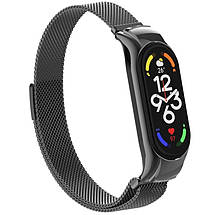 Ремінець Milanese Loop Design для Xiaomi Mi Band 3/4 Чорний, фото 4