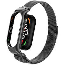 Ремінець Milanese Loop Design для Xiaomi Mi Band 3/4 Чорний, фото 5