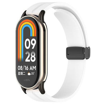 Ремінець Line Magnetic для Xiaomi Mi Band 9/8 Білий / White, фото 1