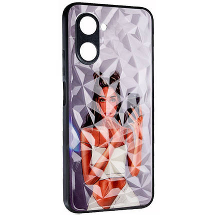 TPU+PC чохол Prisma Ladies для Realme C33 Black in White, фото 1