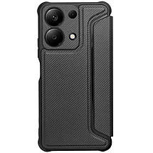 Шкіряний чохол-книжка GETMAN Razor (PU) для Xiaomi Redmi 13 4G / Poco M6 4G Black, фото 2