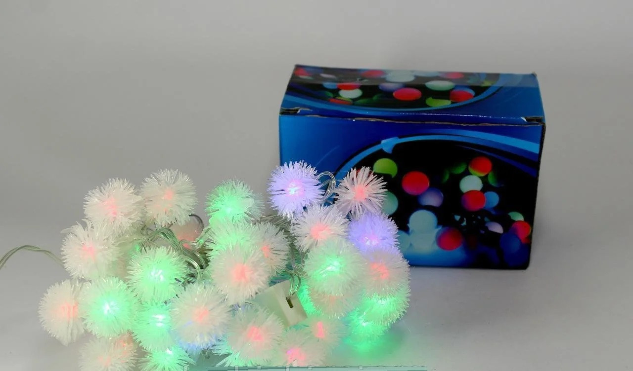Світлодіодна гірлянда Xmas LED 40P T1 Withe small parts Багатобарвна iC227, фото 1