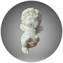 ЗД молд "Янголятко з вінком з Сердечок № 2