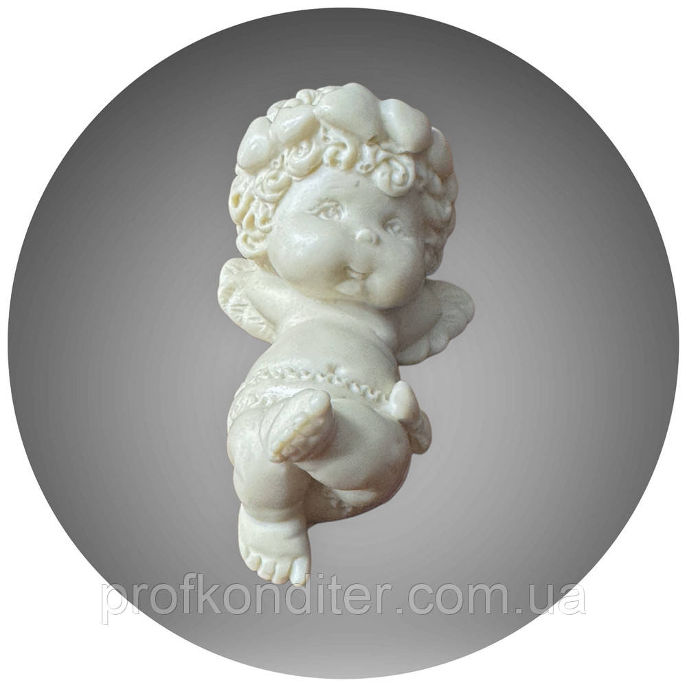 ЗД молд "Янголятко з вінком з Сердечок № 2, фото 1