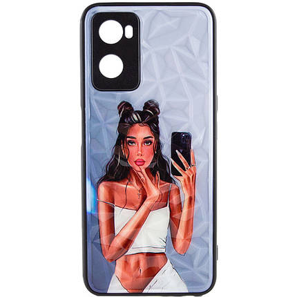 TPU+PC чохол Prisma Ladies для Oppo A57s / A77s Black in White, фото 2