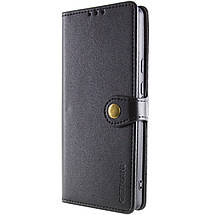 Шкіряний чохол-книжка GETMAN Gallant (PU) для Oppo A3 4G / A3x 4G/ A40m Чорний, фото 2