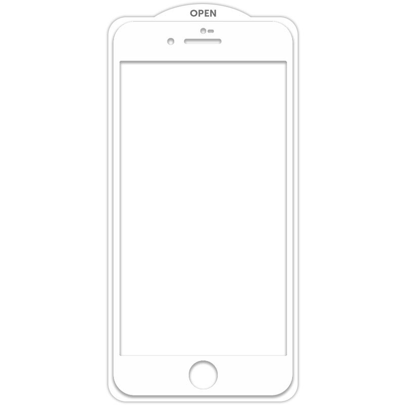Захисне скло SKLO 5D (тех.пак) для Apple iPhone 7 plus / 8 plus (5.5") Білий / Біла підкладка
