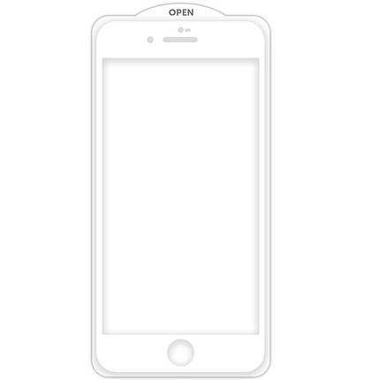Захисне скло SKLO 5D (тех.пак) для Apple iPhone 7 / 8 / SE (2020) (4.7") Білий / Біла підкладка, фото 1