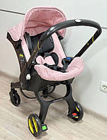 Детская складная коляска-автокресло 2в1 для девочки Maraton S800 pink