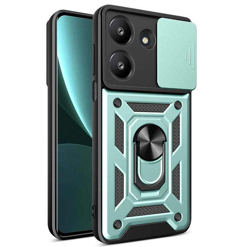 Ударостійкий чохол Camshield Serge Ring для Xiaomi Poco M7 Pro 5G Зелений