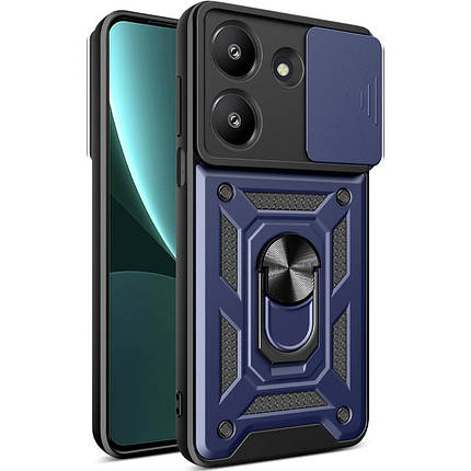 Ударостійкий чохол Camshield Serge Ring для Xiaomi Poco M7 Pro 5G Синій, фото 1