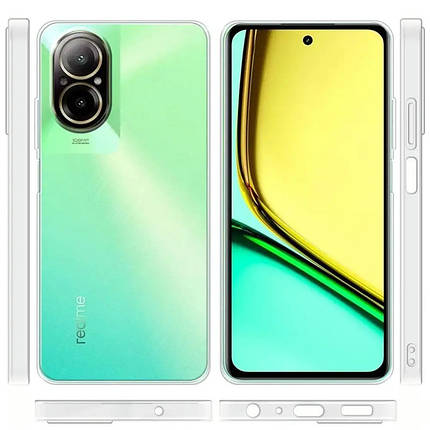 TPU чохол Epic Transparent 1,5mm Full Camera для Realme C67 4G Безбарвний (прозорий), фото 3