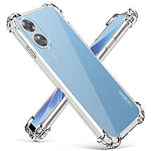 TPU чохол GETMAN Ease logo посилені кути Full Camera для Oppo A58 4G Безбарвний (прозорий), фото 3