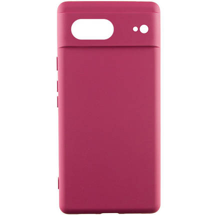 Чохол Silicone Cover Lakshmi Full Camera (AAA) для Google Pixel 7 Бордовий / Plum, фото 1