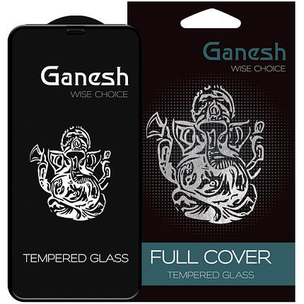Захисне скло Ganesh (Full Cover) для Apple iPhone 11 Pro / X / XS (5.8") Чорний, фото 1