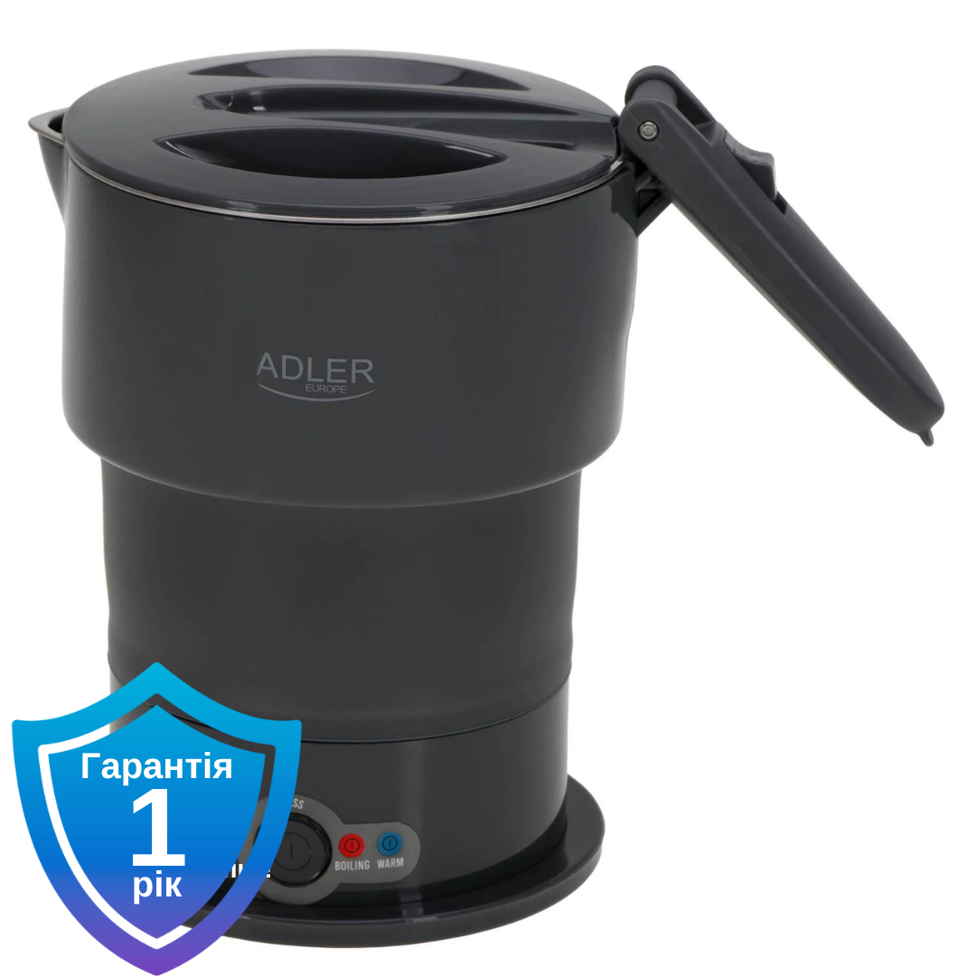 Чайник силіконовий туристичний Adler AD 1377 Black, фото 1