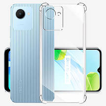 TPU чохол GETMAN Ease logo посилені кути Full Camera для Realme C30s Безбарвний (прозорий), фото 3