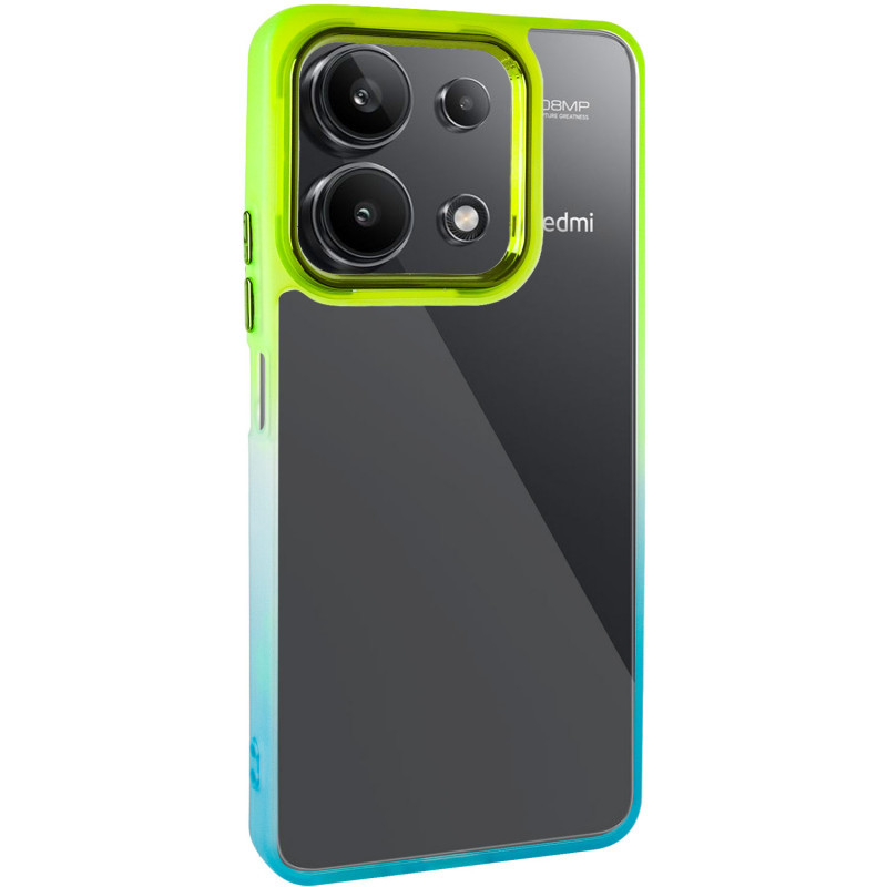 Чохол TPU+PC Fresh sip series для Xiaomi Redmi Note 13 4G Бірюзовий / Лимонний