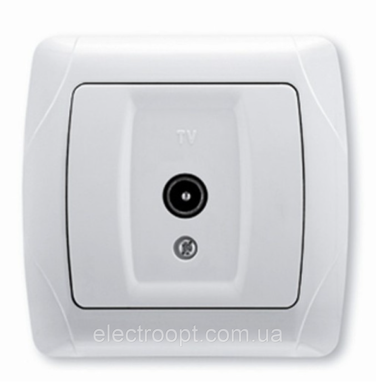 Розетка TV телевізійна прохідна 12dB VIKO Carmen (білого кольору)