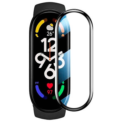 Полімерна плівка 3D (full glue) (тех.пак) для Xiaomi Mi Band 9 Чорний, фото 1