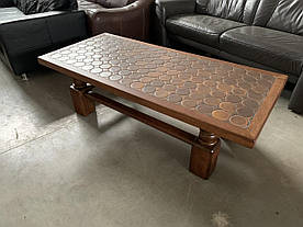 Журнальний столик із натурального дуба та кахлю, Нідерланди