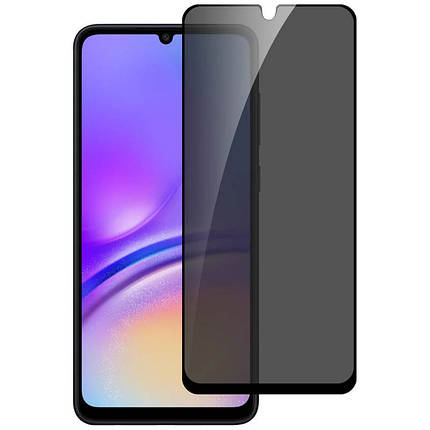 Захисне скло Privacy 5D (тех.пак) для Samsung Galaxy A26 5G Чорний, фото 1