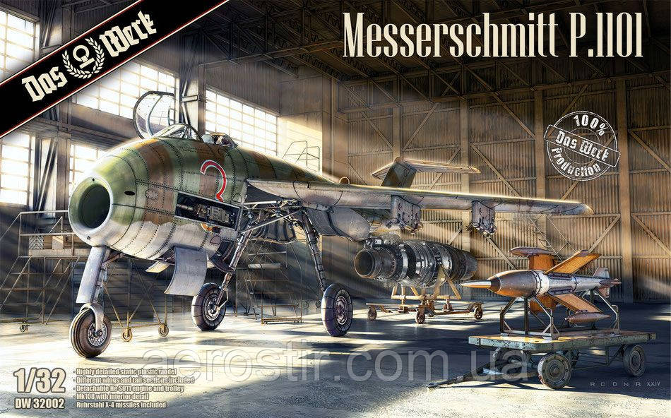 Messerschmitt P.1101 1/32 Das Werk 32002, фото 1