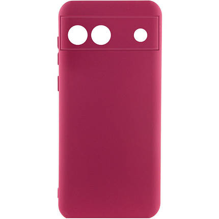 Чохол Silicone Cover Lakshmi Full Camera (A) для Google Pixel 6a Бордовий / Marsala, фото 1