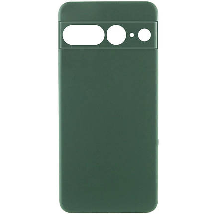 Чохол TPU GETMAN Liquid Silk Full Camera для Google Pixel 7 Pro Зелений / Dark green, фото 1