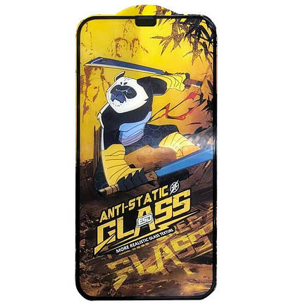 Захисне скло 5D Anti-static Panda (тех.пак) для Apple iPhone 11 Pro / X / XS (5.8") Чорний, фото 1