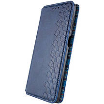 Шкіряний чохол-книжка GETMAN Cubic (PU) для Oppo A3 4G / A3x 4G/ A40m Синій, фото 2