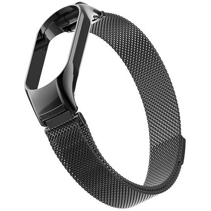 Ремінець Milanese Loop Design для Xiaomi Mi Band 9 Black, фото 1