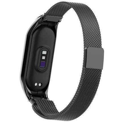 Ремінець Milanese Loop Design для Xiaomi Mi Band 9 Black, фото 3