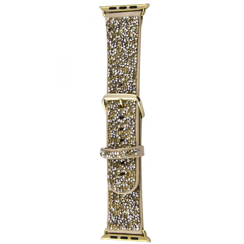 Ремінець Bling World Rock Diamond для Apple Watch 42(ser.1-3)/44/45/46/49mm Золотий