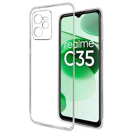 TPU чохол Epic Transparent 1,5mm Full Camera для Realme C35 Безбарвний (прозорий), фото 1
