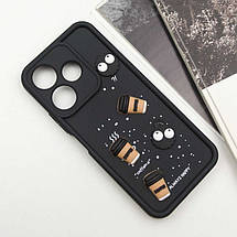 Чохол TPU Toys Case для Xiaomi Redmi 13 4G / Poco M6 4G Black / Always Happy, фото 2