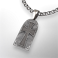 КОМПЛЕКТ: ЛАНЦЮЖОК З ЛАДАНКОЮ КОЗАЦЬКИЙ ХРЕСТ, срібло 925, Бісмарк, 17.5 г + 11.3 г, 55 см