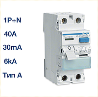 CDA240D Hager – ПЗВ (УЗО) 1P+N 40A 30mA тип A
