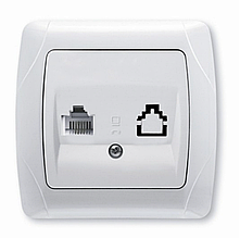 Розетка TF телефонна VIKO Carmen (білого кольору)