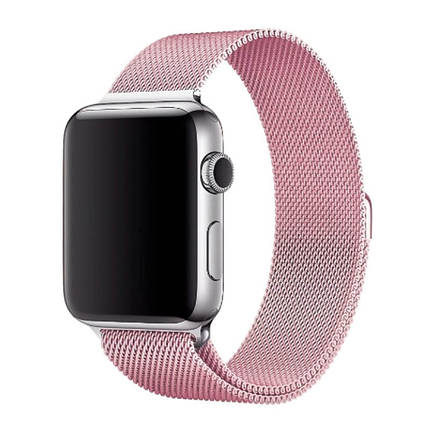 Ремінець Milanese Loop Design для Apple Watch 42(ser.1-3)/44/45/46/49mm Rose Pink, фото 1