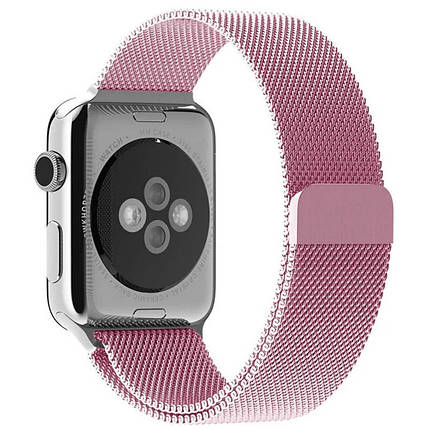 Ремінець Milanese Loop Design для Apple Watch 42(ser.1-3)/44/45/46/49mm Rose Pink, фото 3