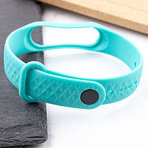 Ремінець Rhomb для Xiaomi Mi Band 3/4 Бірюзовий, фото 5