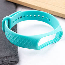 Ремінець Rhomb для Xiaomi Mi Band 3/4 Бірюзовий, фото 6